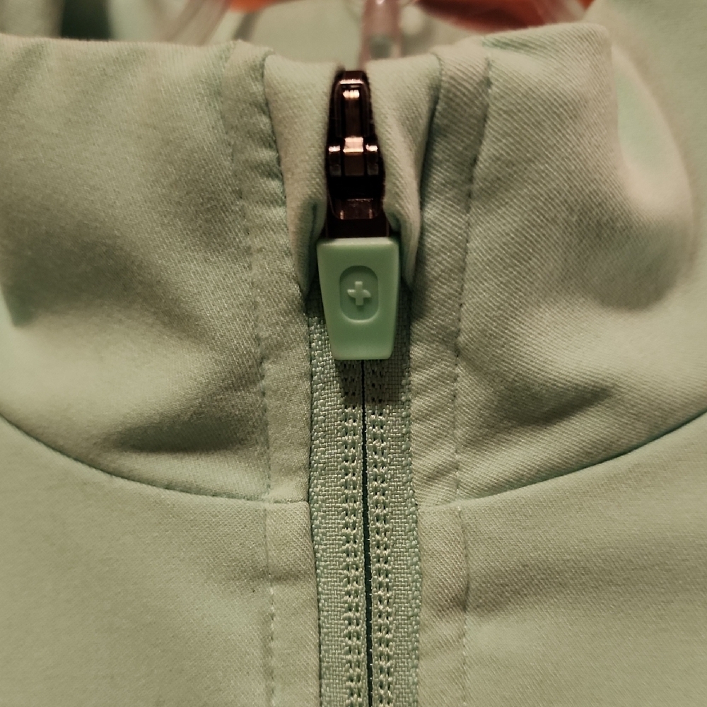 Figs Light Mint Full-Zip Jacket Small - image 3